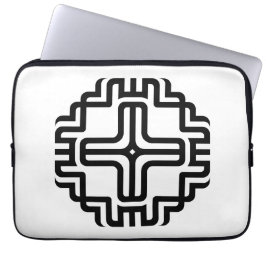 Funda Para Portátil Arte geométrico moderno de cruz y líneas