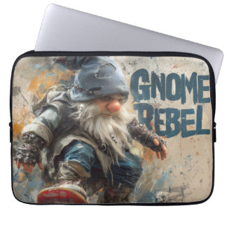 Funda Para Portátil Arte gráfico de skateboarding del gnomo rebelde