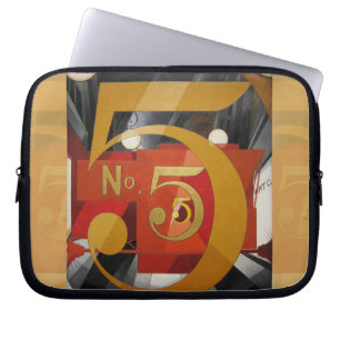 Funda Para Portátil Arte moderno Cubista Demuth Figura 5 en Oro
