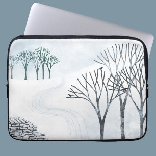Funda Para Portátil Arte paisajístico de nieve de invierno
