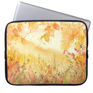 Funda Para Portátil Arte paisajístico del paisaje del campo acuarela