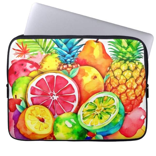 Funda Para Portátil Arte Personalizado de frutas tropicales (Frente)
