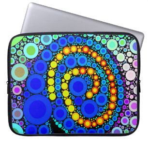 Funda Para Portátil Arte pop colorido brillante del remolino de los