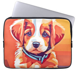 Funda Para Portátil Arte pop de cachorro curado