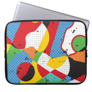 Funda Para Portátil Arte pop, minimalismo vibrante.