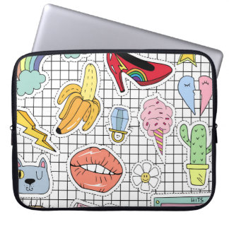 Funda Para Portátil Arte pop retro: Colección de tarjetas
