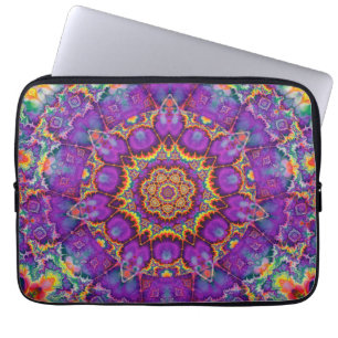 Funda Para Portátil Arte púrpura del caleidoscopio del arco iris de l