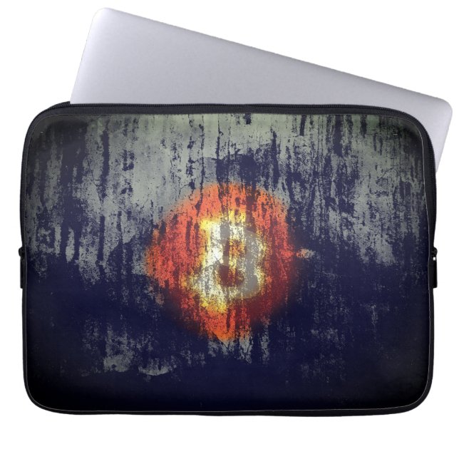 Funda Para Portátil Arte Resistente Bitcoin (Frente)
