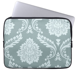 Funda Para Portátil Arte Rococó Damask I Azul Huevo de Pato+Verde Teal