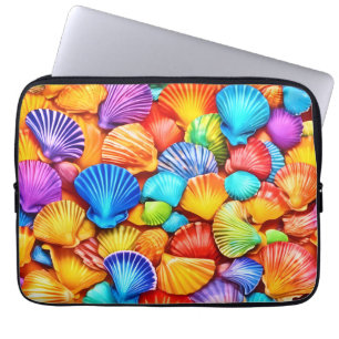 Funda Para Portátil Arte sinfónico vibrante de conchas marinas