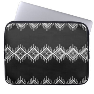 Funda Para Portátil Arte tribal blanco y negro