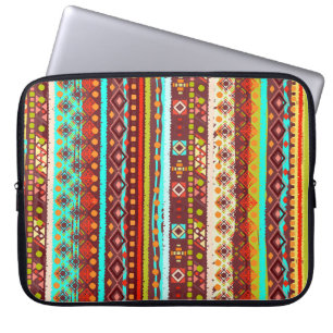 Funda Para Portátil Arte Tribal Boho: Textura de fondo sin inconvenien