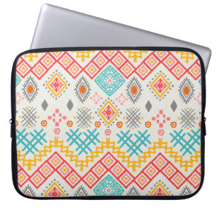 Funda Para Portátil Arte tribal: huella geométrica boho.