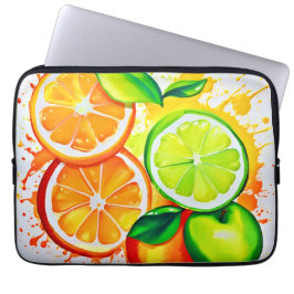 Funda Para Portátil Arte vibrante de cítricos salpicados