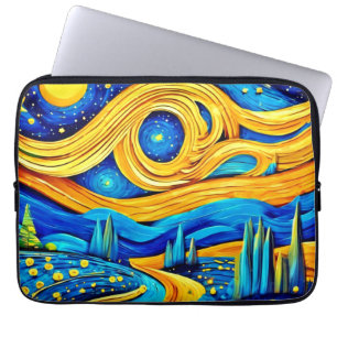 Funda Para Portátil Arte Vibrante de Estrellas