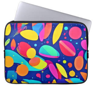 Funda Para Portátil Arte vibrante de paisaje de formas