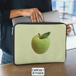 Funda Para Portátil Artesanía artesanal Green Crochet Green Apple Craf
