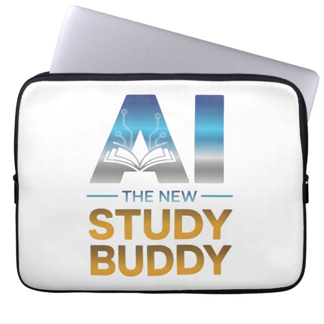 Funda Para Portátil Artificial Intelligence Study Buddy Design (Frente)