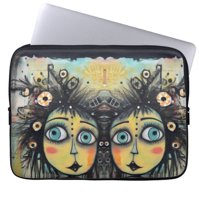 Funda Para Portátil ArtLady 12 Encantadora y angustiada (Frente)