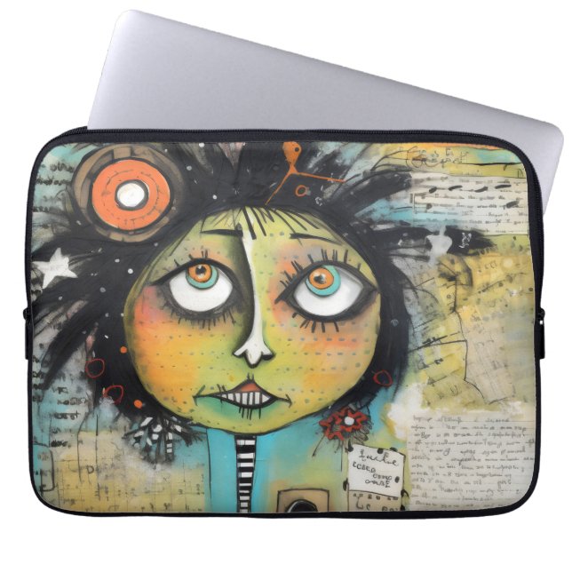 Funda Para Portátil ArtLady 19 Encantadora y angustiada (Frente)