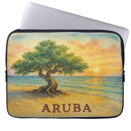 Funda Para Portátil Aruba Eagle Beach Divi Tree Golden Hour