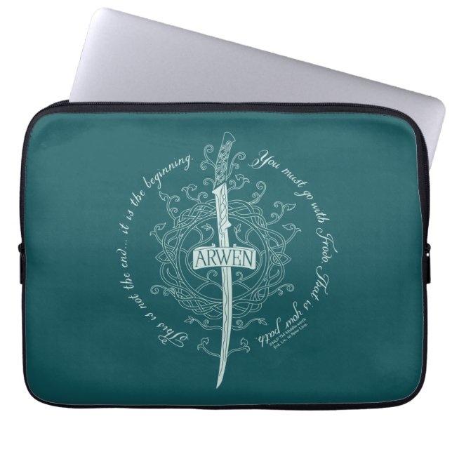 Funda Para Portátil ARWEN™ Elven Sword Quote (Frente)