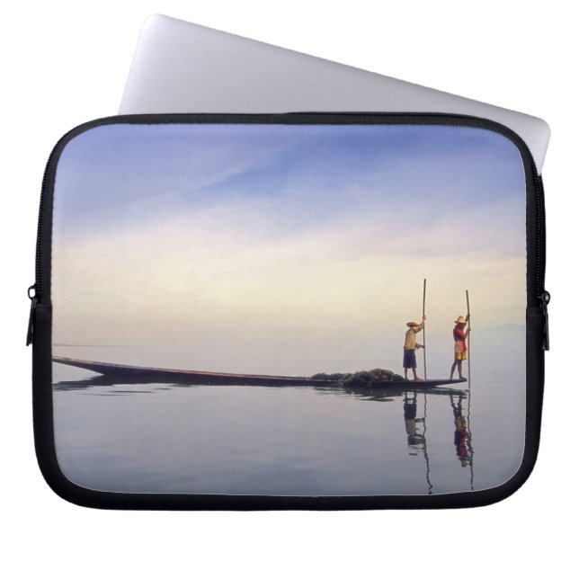 Funda Para Portátil Asia, Birmania, (Myanmar) barco de pesca reflejó (Frente)