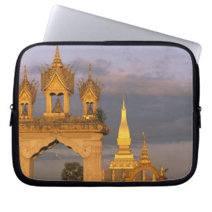 Funda Para Portátil Asia, Laos, Vientiane. Templo de That Luang.
