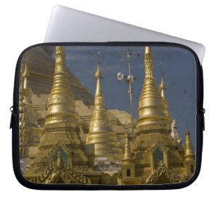 Funda Para Portátil Asia, Myanmar, Yangon. Estupa dorada de Shwedagon