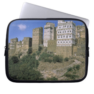 Funda Para Portátil Asia, Yemen, Al Hajjara. Edificios y solo