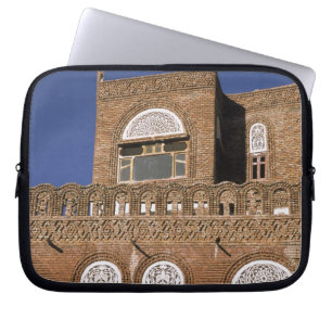 Funda Para Portátil Asia, Yemen, Sana'a. Detalle de la arquitectura ye