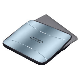 Funda Para Portátil Aspecto moderno de acero inoxidable azul metálico