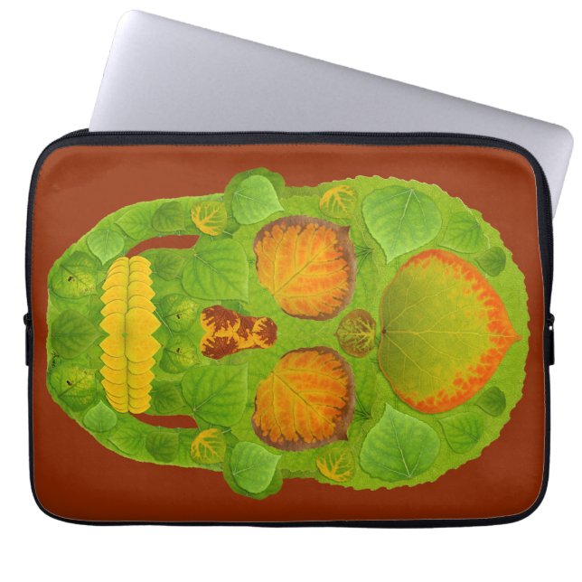 Funda Para Portátil Aspen Leaf Skull 10 (Frente)