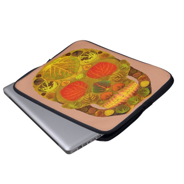 Funda Para Portátil Aspen Leaf Skull 12 (Inferior anverso)