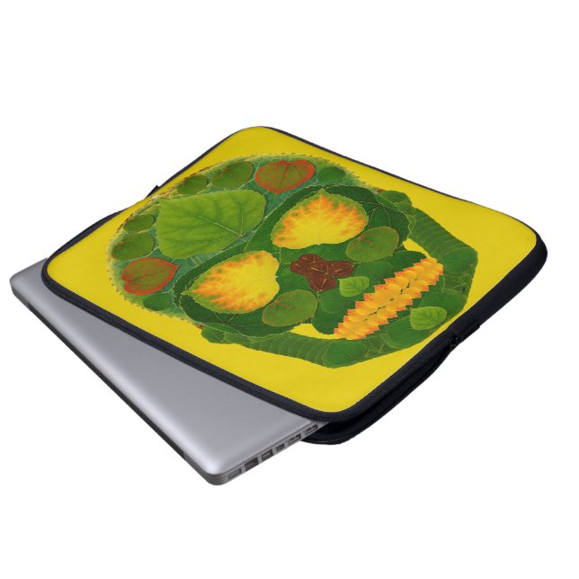 Funda Para Portátil Aspen Leaf Skull 9 (Inferior anverso)