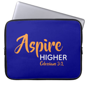 Funda Para Portátil ASPIRE HIGHER Inspirador Azul cristiano