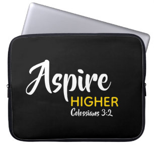 Funda Para Portátil ASPIRE HIGHER Inspirador Christian Black