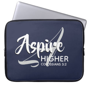 Funda Para Portátil ASPIRE HIGHER Inspirador NAVY Christian