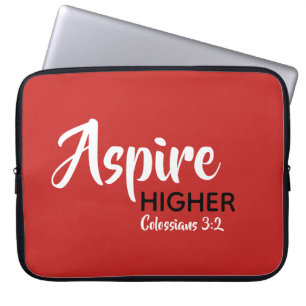 Funda Para Portátil ASPIRE HIGHER Inspiradora Escritura Cristiana