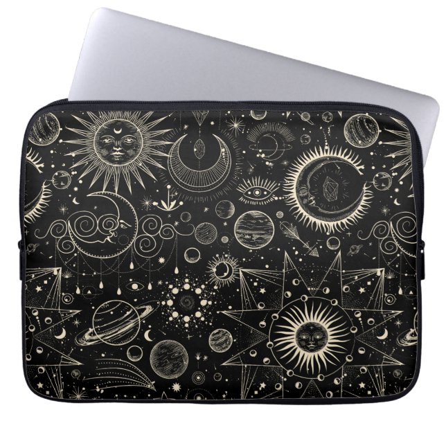 Funda Para Portátil astrología mágica tarot patrón celestial (Frente)