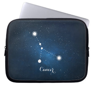 Funda Para Portátil Astrología Nébula Azul Cáncer Rótulo Zodiaco