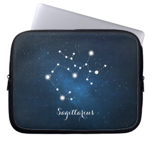 Funda Para Portátil Astrología Nebulosa Azul Rótulo Sagittarius Zodiac