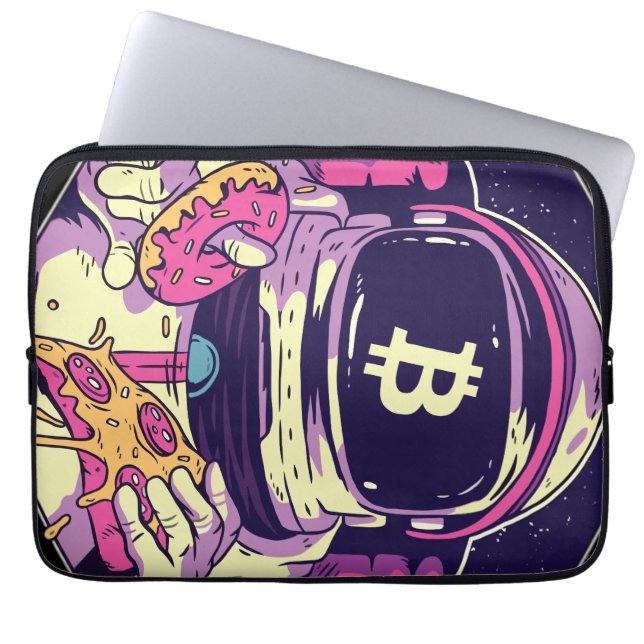 Funda Para Portátil Astronauta BITCOIN-Crypto (Frente)