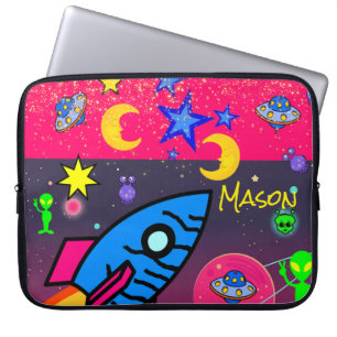 Funda Para Portátil Astronauta de Alienígenas de la nave espacial Slee