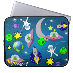 Funda Para Portátil Astronauta de Alienígenas de la nave espacial Slee