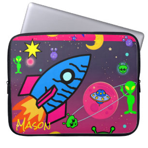 Funda Para Portátil Astronauta de Alienígenas de la nave espacial Slee