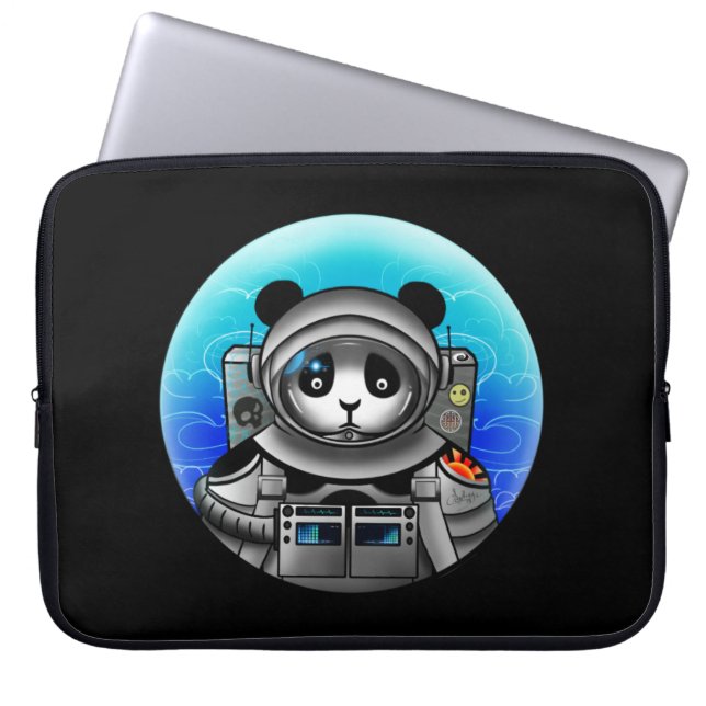 Funda Para Portátil Astronauta de oso panda (Frente)