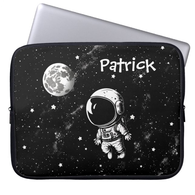 Funda Para Portátil Astronauta divertida en el espacio (Frente)