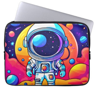 Funda Para Portátil Astronauta vibrante en arte cósmico