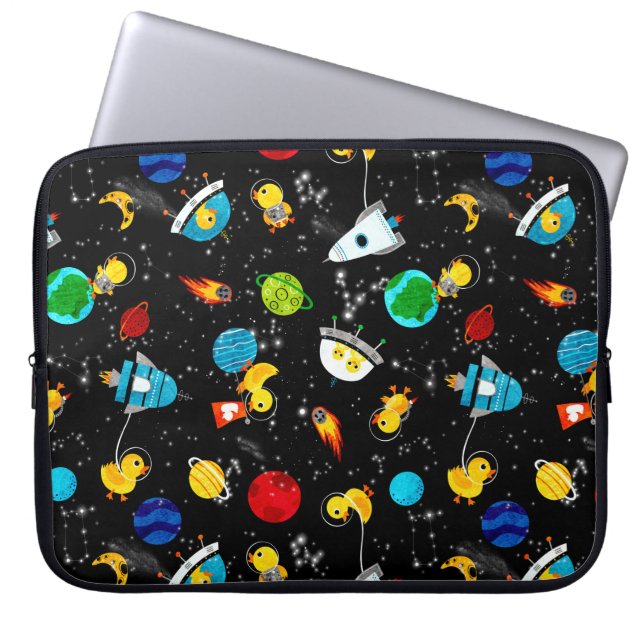 Funda Para Portátil Astronautas acuarelas de duque de caucho niños esp (Frente)